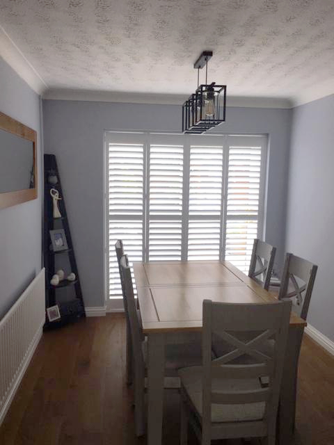 Bicester Antigua Pure White Wood Shutters