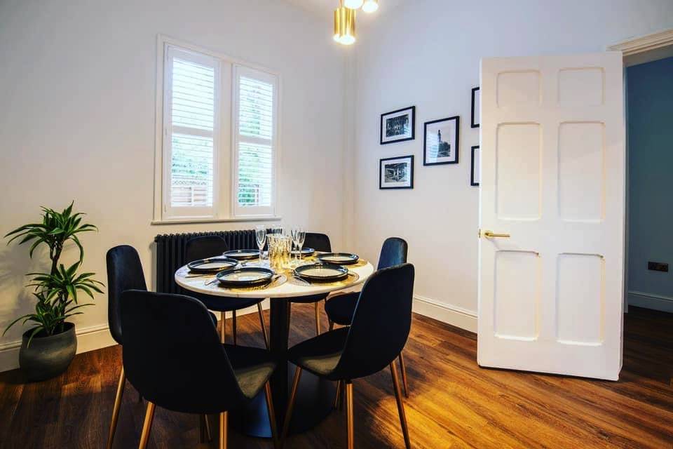 full length shutters dining room